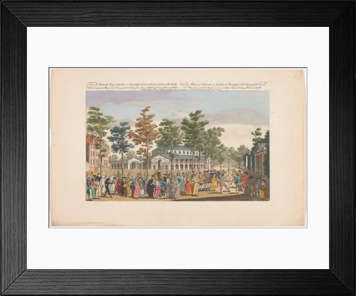 Framed Print : View of the Rotunda in London's Ranelagh Gardens with a masquerade ball on the occasion... 1751. Creator: Fabr. Parr Framed Print : View of the Rotunda in London's Ranelagh Gardens with a masquerade ball on the occasion... 1751. Creator: Fabr. Parr
