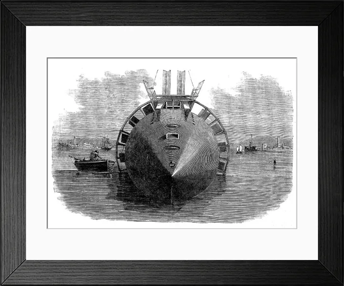 Framed Print : The Winans Steam-vessel - end view, 1858. Creator: Unknown Framed Print : The Winans Steam-vessel - end view, 1858. Creator: Unknown