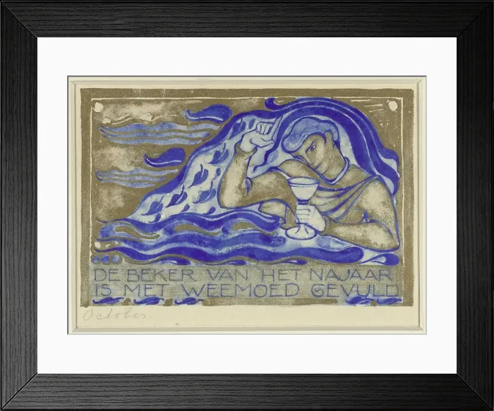 Framed Print : The cup of autumn is filled with nostalgia, October, c. 1929. Creator: Willem Arondeus Framed Print : The cup of autumn is filled with nostalgia, October, c. 1929. Creator: Willem Arondeus