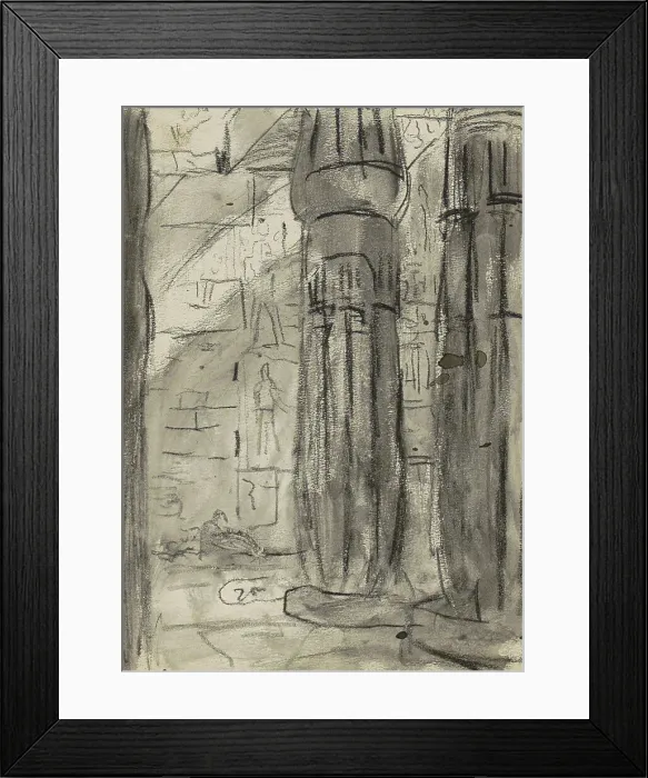 Framed Print : Interior of the Luxor Temple, 1919. Creator: Marius Bauer Framed Print : Interior of the Luxor Temple, 1919. Creator: Marius Bauer