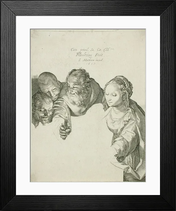 Framed Print : The Adoration of the Shepherds, 1615. Creator: Hendrik Goltzius Framed Print : The Adoration of the Shepherds, 1615. Creator: Hendrik Goltzius