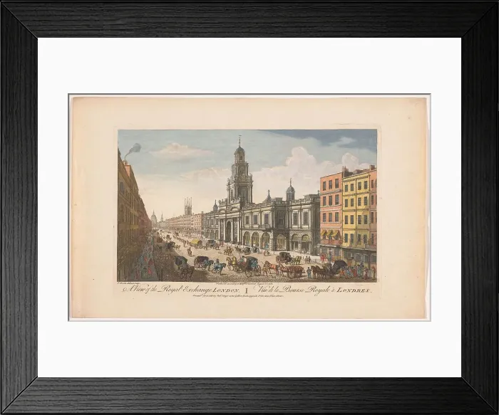 Framed Print : View of the Royal Exchange, London, 1751. Creator: Thomas Bowles Framed Print : View of the Royal Exchange, London, 1751. Creator: Thomas Bowles