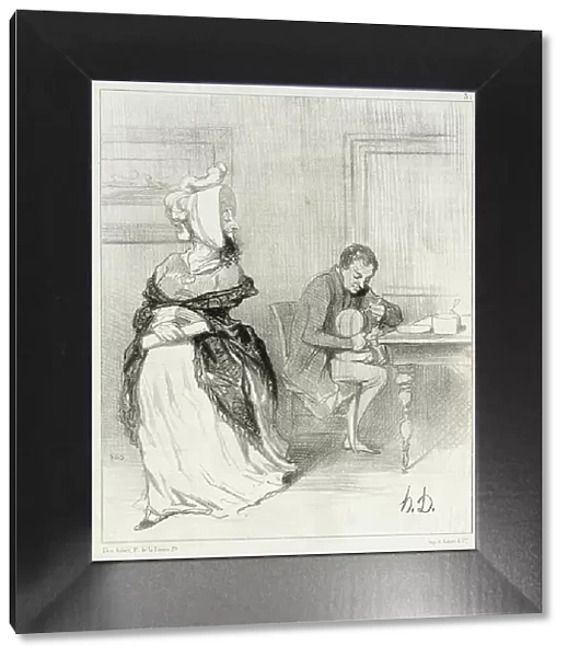 Adieu, mon cher, je vais chez mes éditeurs!... 1844. Creator: Honore Daumier