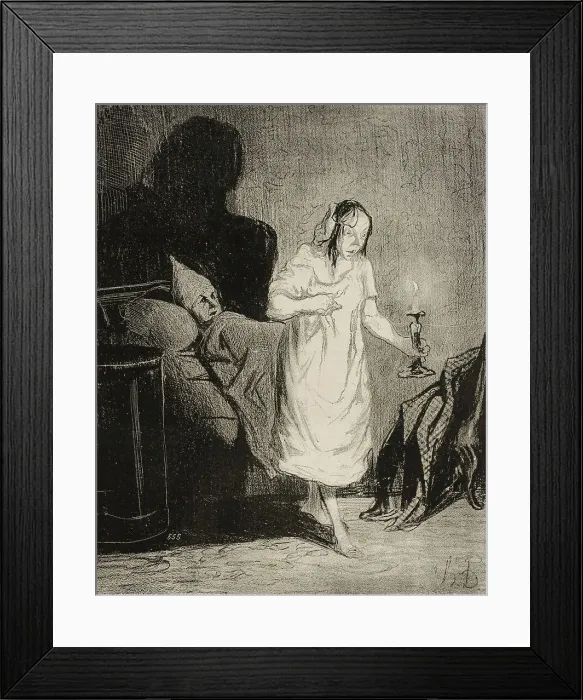 Framed Print : Dis donc Bichette...à quoi songes-tu donc... 1844. Creator: Honore Daumier Framed Print : Dis donc Bichette...à quoi songes-tu donc... 1844. Creator: Honore Daumier