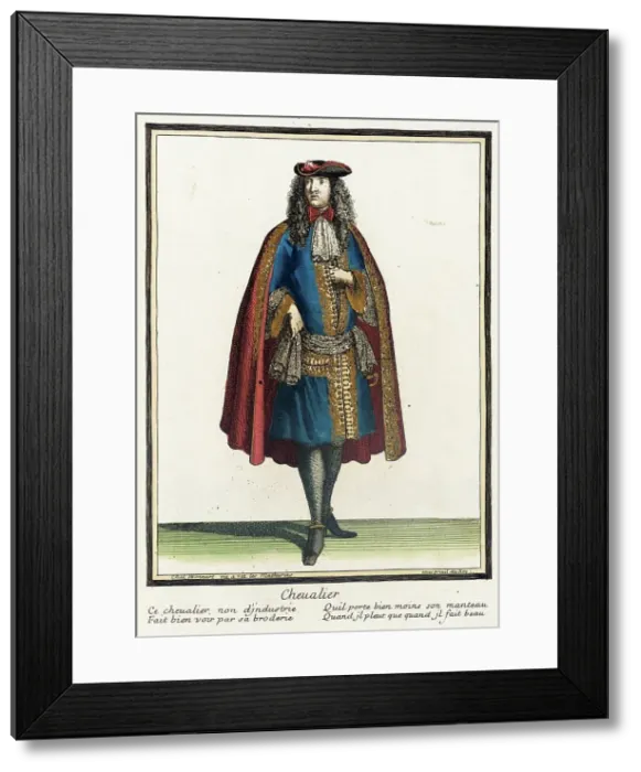 Framed Print : Recueil des modes de la cour de France, Cheualier, Bound 1703-1704. Creator: Henri Bonnart Framed Print : Recueil des modes de la cour de France, Cheualier, Bound 1703-1704. Creator: Henri Bonnart