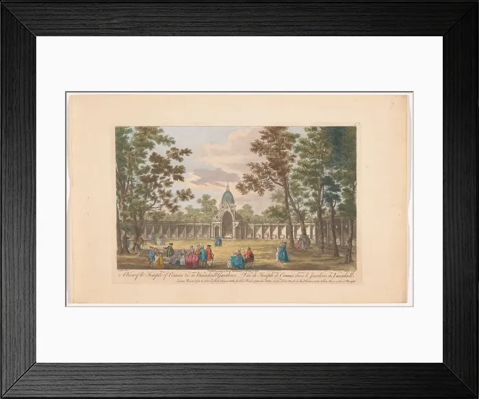 Framed Print : View of the Temple of Comus in Vauxhall Gardens in London, 1751. Creator: Johann Michael Muller Framed Print : View of the Temple of Comus in Vauxhall Gardens in London, 1751. Creator: Johann Michael Muller