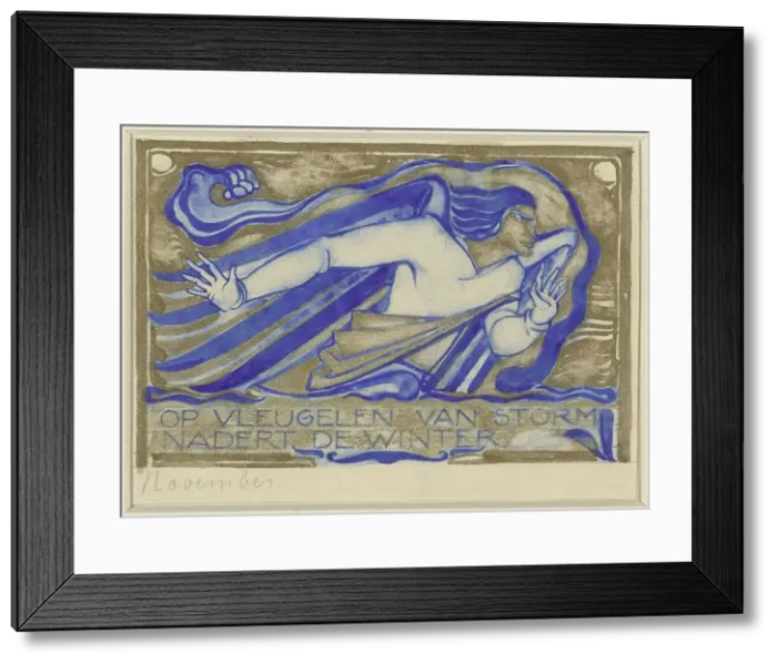 Framed Print : The Winter is approaching on the wing of the storm, November, c. 1929. Creator: Willem Arondeus Framed Print : The Winter is approaching on the wing of the storm, November, c. 1929. Creator: Willem Arondeus