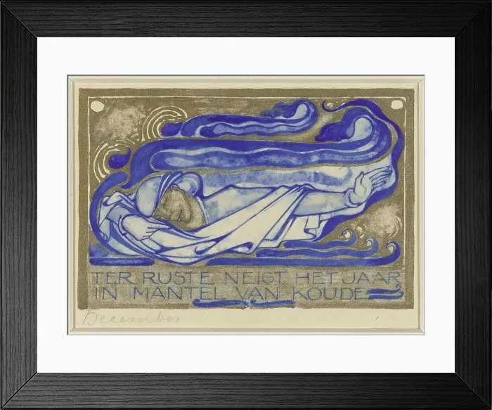 Framed Print : The year rests in a cold cloak, December, c. 1929. Creator: Willem Arondeus Framed Print : The year rests in a cold cloak, December, c. 1929. Creator: Willem Arondeus