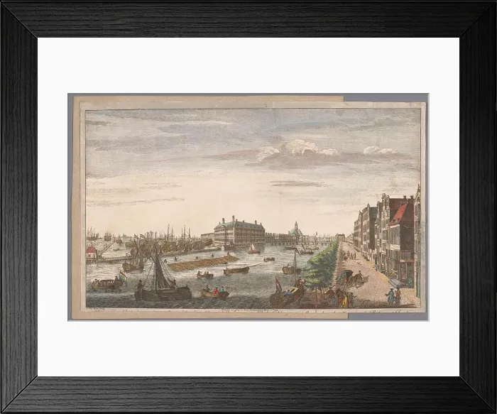 Framed Print : View of the Admiralty warehouse in Amsterdam, 1752. Creator: Anon Framed Print : View of the Admiralty warehouse in Amsterdam, 1752. Creator: Anon