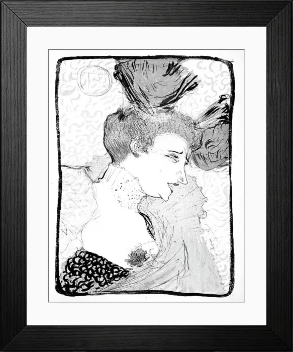 Framed Print : Mlle Marcelle Lender, bust length, 1895. Creator: Henri de Toulouse-Lautrec Framed Print : Mlle Marcelle Lender, bust length, 1895. Creator: Henri de Toulouse-Lautrec