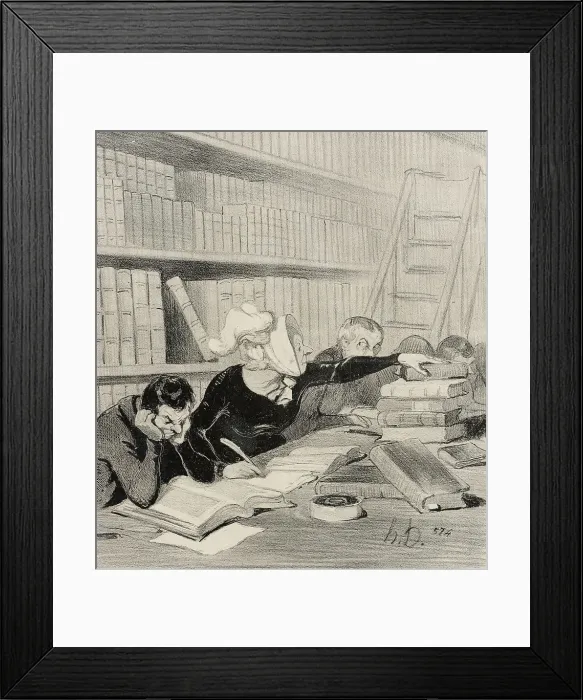 Framed Print : Monsieur, pardon si je vous gêne un peu... 1844. Creator: Honore Daumier Framed Print : Monsieur, pardon si je vous gêne un peu... 1844. Creator: Honore Daumier