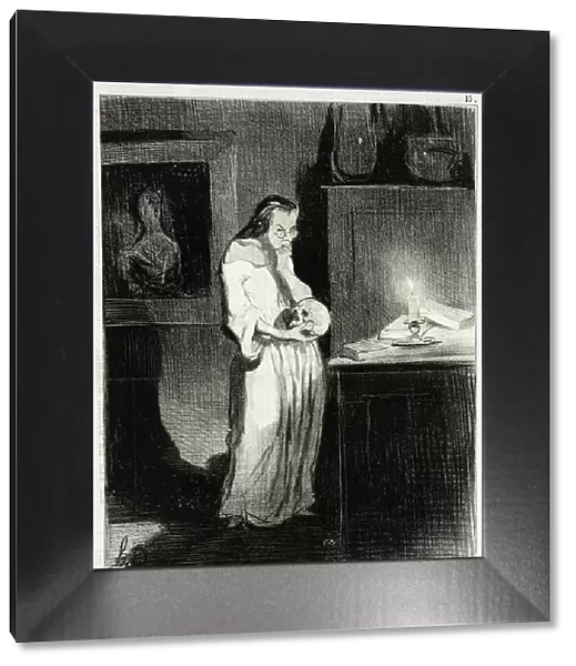 Femme de lettre humanitaire se livrant sur l'homme... 1844. Creator: Honore Daumier