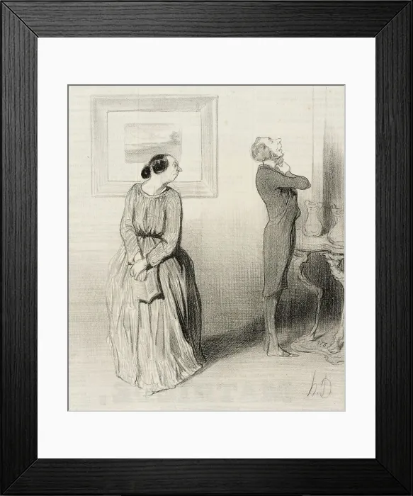 Framed Print : Bichette...viens donc arranger ma rosette!... 1844. Creator: Honore Daumier Framed Print : Bichette...viens donc arranger ma rosette!... 1844. Creator: Honore Daumier