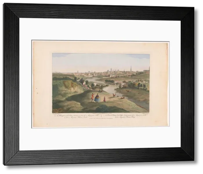 Framed Print : View of the city of Dublin as seen from Phoenix Park, 1753. Creator: James Mason Framed Print : View of the city of Dublin as seen from Phoenix Park, 1753. Creator: James Mason