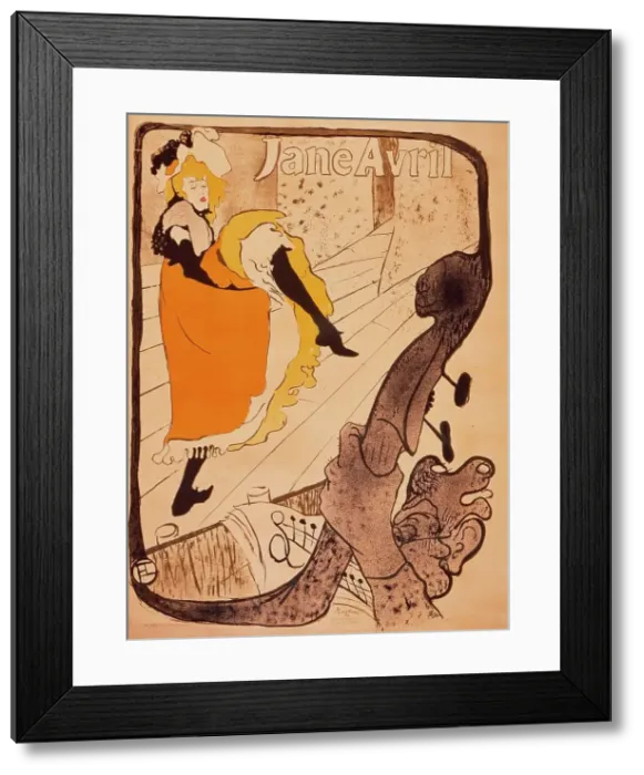 Framed Print : Jane Avril, 1893. Creator: Henri de Toulouse-Lautrec Framed Print : Jane Avril, 1893. Creator: Henri de Toulouse-Lautrec