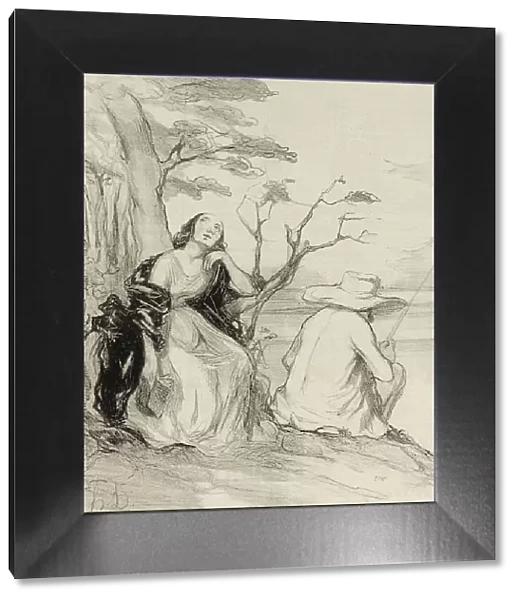 O douleur!...avoir rêvé...un époux... 1844. Creator: Honore Daumier