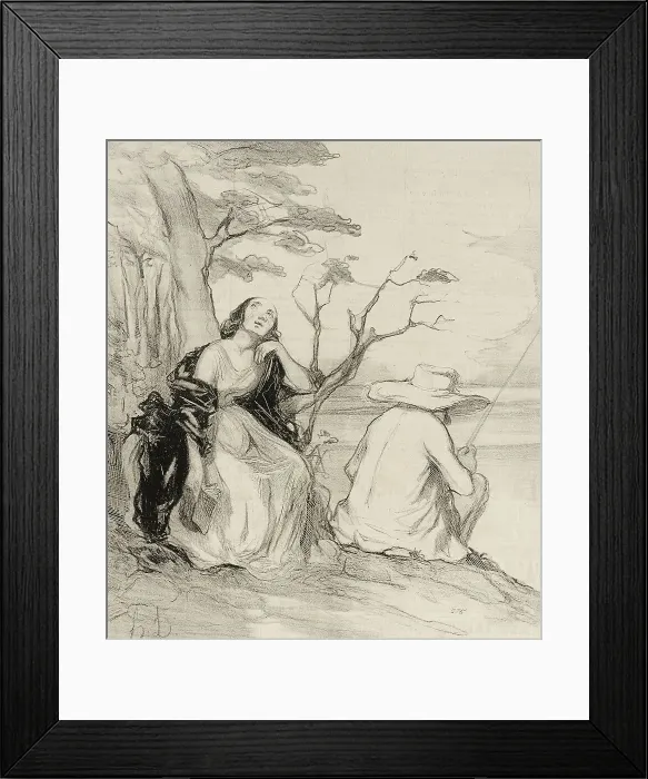 Framed Print : O douleur!...avoir rêvé...un époux... 1844. Creator: Honore Daumier Framed Print : O douleur!...avoir rêvé...un époux... 1844. Creator: Honore Daumier