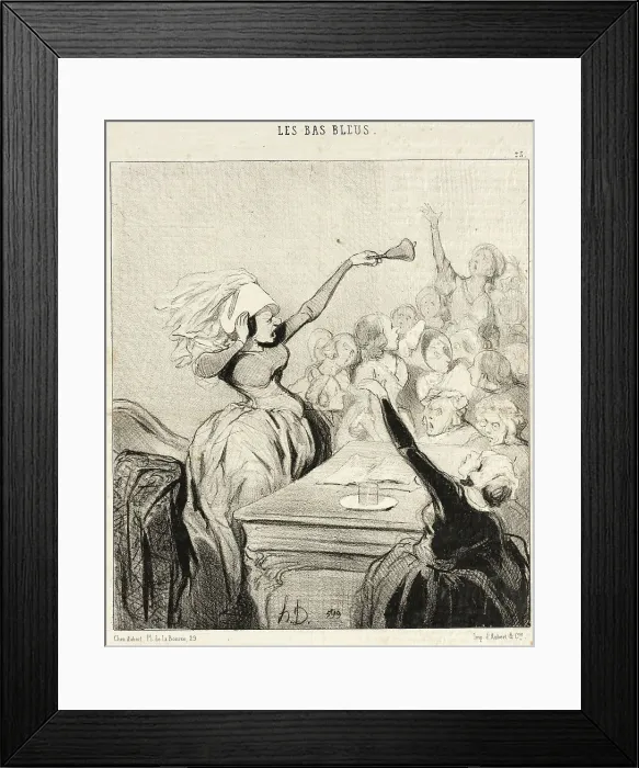 Framed Print : La Présidente criant à tue-tête: Mesdames!... 1844. Creator: Honore Daumier Framed Print : La Présidente criant à tue-tête: Mesdames!... 1844. Creator: Honore Daumier