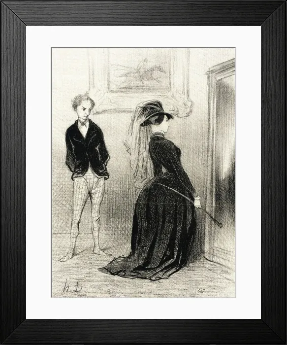 Framed Print : C'est singulier, il ne me vient plus d'idées maintenant.. 1844. Creator: Honore Daumier Framed Print : C'est singulier, il ne me vient plus d'idées maintenant.. 1844. Creator: Honore Daumier