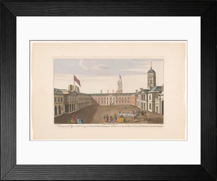 Framed Print : View of the Upper Castle Yard of Dublin Castle, 1752-1753. Creator: Fabr. Parr Framed Print : View of the Upper Castle Yard of Dublin Castle, 1752-1753. Creator: Fabr. Parr
