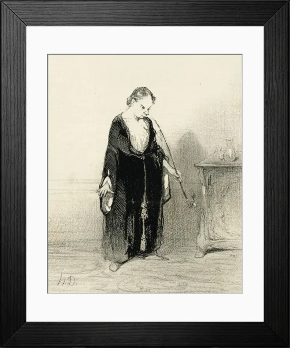 Framed Print : O Plaisir de l'opium que tu me ravis!... 1844. Creator: Honore Daumier Framed Print : O Plaisir de l'opium que tu me ravis!... 1844. Creator: Honore Daumier