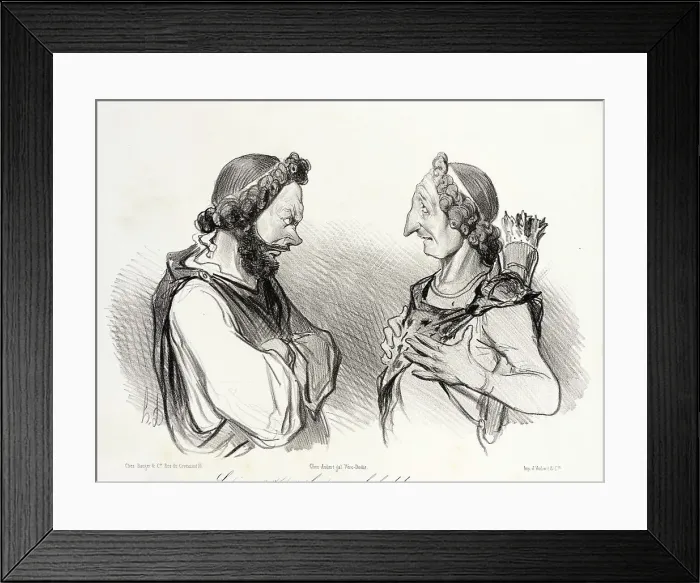 Framed Print : Le jour n'est pas plus pur.. 1841. Creator: Honore Daumier Framed Print : Le jour n'est pas plus pur.. 1841. Creator: Honore Daumier