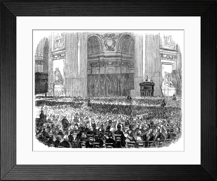 Framed Print : The First Evening Service at St. Paul's Cathedral, on Advent Sunday, 1858. Creator: Unknown