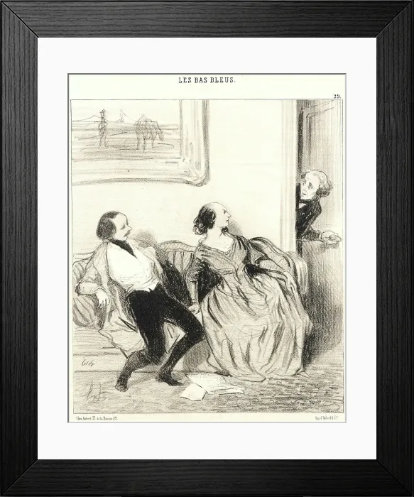 Framed Print : Ma bonne amie, puis-je entrer!... 1844. Creator: Honore Daumier Framed Print : Ma bonne amie, puis-je entrer!... 1844. Creator: Honore Daumier