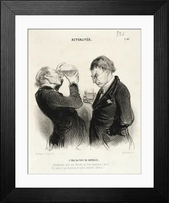 Framed Print : L'Eau du puits de Grenelle, 1841. Creator: Honore Daumier Framed Print : L'Eau du puits de Grenelle, 1841. Creator: Honore Daumier