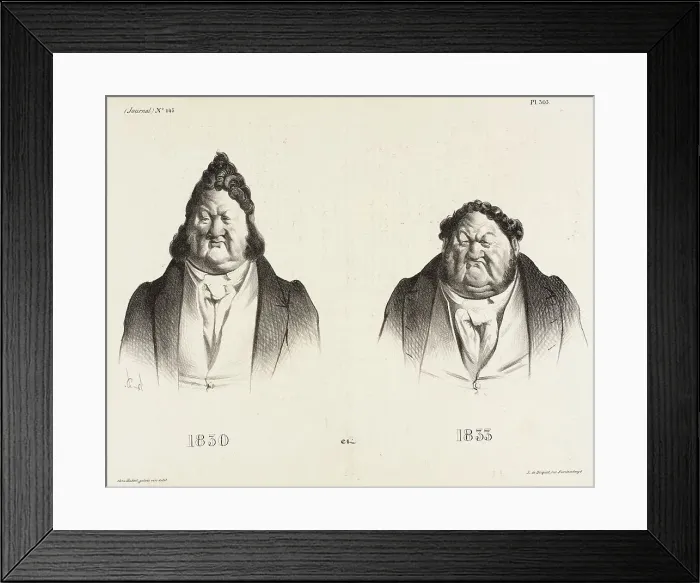 Framed Print : 1830 et 1833, 1833. Creator: Honore Daumier Framed Print : 1830 et 1833, 1833. Creator: Honore Daumier