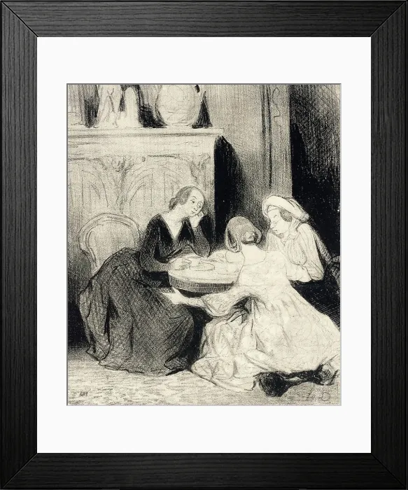 Framed Print : Suivez bien mon raisonnement, Eudoxie... 1844. Creator: Honore Daumier Framed Print : Suivez bien mon raisonnement, Eudoxie... 1844. Creator: Honore Daumier