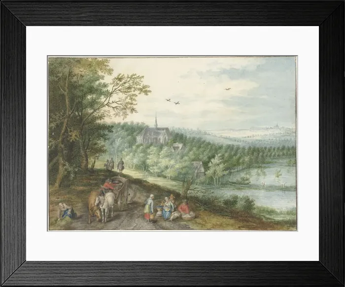 Framed Print : Landscape, 1704-1758. Creator: Sybrand Feitama Framed Print : Landscape, 1704-1758. Creator: Sybrand Feitama