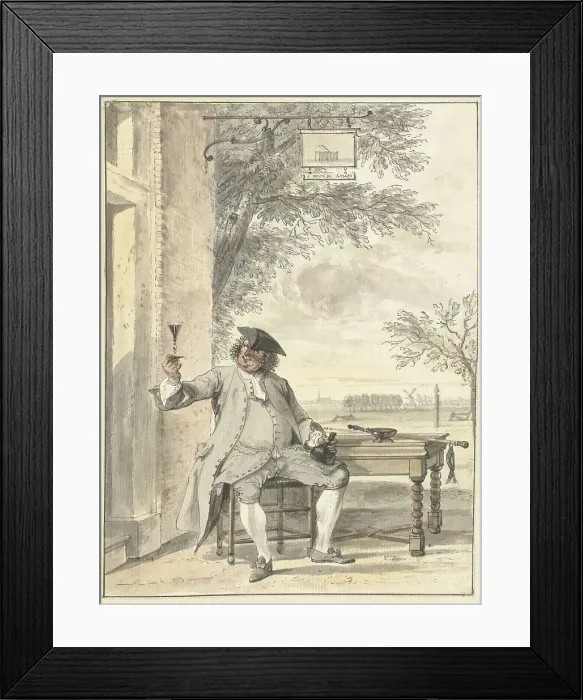 Framed Print : Resting traveller at De Mosse Knip Inn, 1706-1750. Creator: Cornelis Troost Framed Print : Resting traveller at De Mosse Knip Inn, 1706-1750. Creator: Cornelis Troost