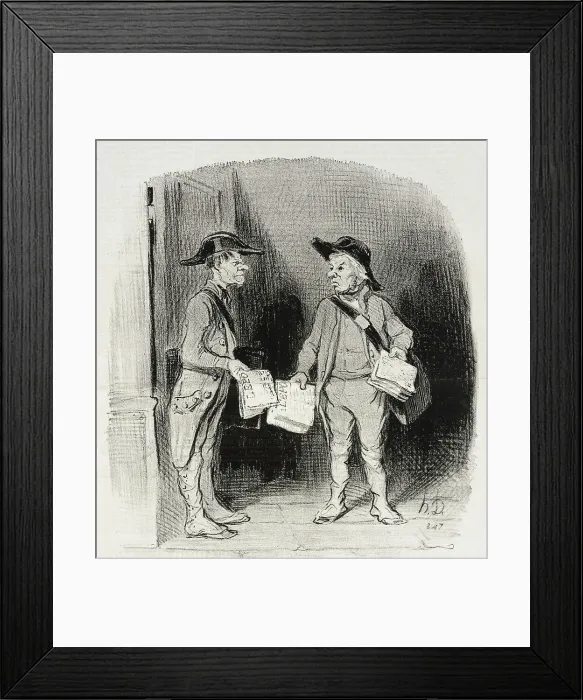 Framed Print : Les Vendeurs de l'Époque, 1845. Creator: Honore Daumier Framed Print : Les Vendeurs de l'Époque, 1845. Creator: Honore Daumier
