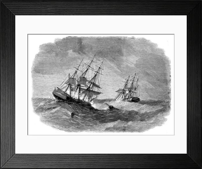 Framed Print : The Ship Bengal rescuing the crew of The Child of the Regiment, 1858. Creator: Smyth. The Ship Bengal rescuing the crew of The Child of the Regiment, 1858. Creator: Smyth Framed Print : The Ship Bengal rescuing the crew of The Child of the Regiment, 1858. Creator: Smyth. The Ship Bengal rescuing the crew of The Child of the Regiment, 1858. Creator: Smyth