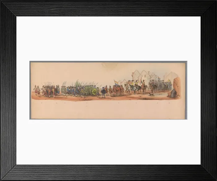 Framed Print : Historical parade at the second centenary of the Utrecht University, 1836 (plate 10), 1837. Creator: Victor Adam Framed Print : Historical parade at the second centenary of the Utrecht University, 1836 (plate 10), 1837. Creator: Victor Adam