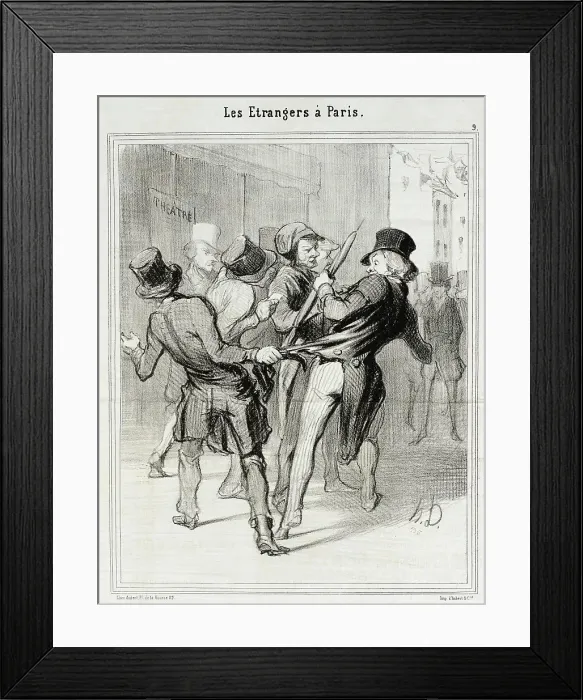 Framed Print : Ce qu'on appelle les séductions de Paris, 1844. Creator: Honore Daumier Framed Print : Ce qu'on appelle les séductions de Paris, 1844. Creator: Honore Daumier