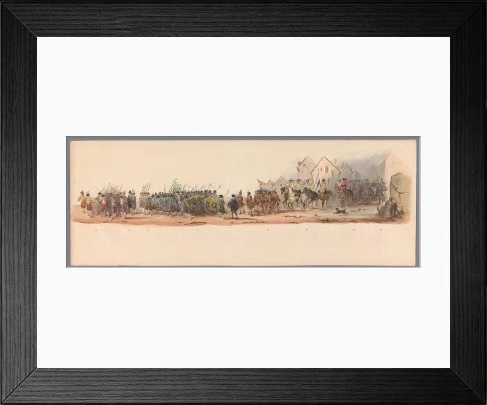 Framed Print : Historical parade at the second centenary of the Utrecht University, 1836 (plate 10), 1837. Creator: Victor Adam Framed Print : Historical parade at the second centenary of the Utrecht University, 1836 (plate 10), 1837. Creator: Victor Adam