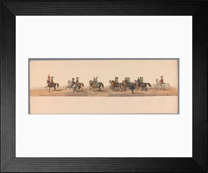 Framed Print : Historical parade at the second centenary of the Utrecht University, 1836 (plate 2), 1837. Creator: Victor Adam Framed Print : Historical parade at the second centenary of the Utrecht University, 1836 (plate 2), 1837. Creator: Victor Adam