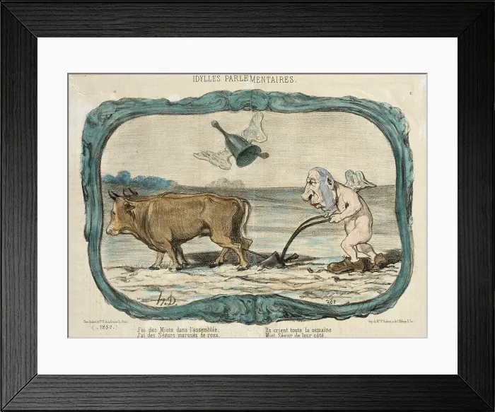 Framed Print : J'ai des Miots dans l'assemblée... 1851. Creator: Honore Daumier Framed Print : J'ai des Miots dans l'assemblée... 1851. Creator: Honore Daumier