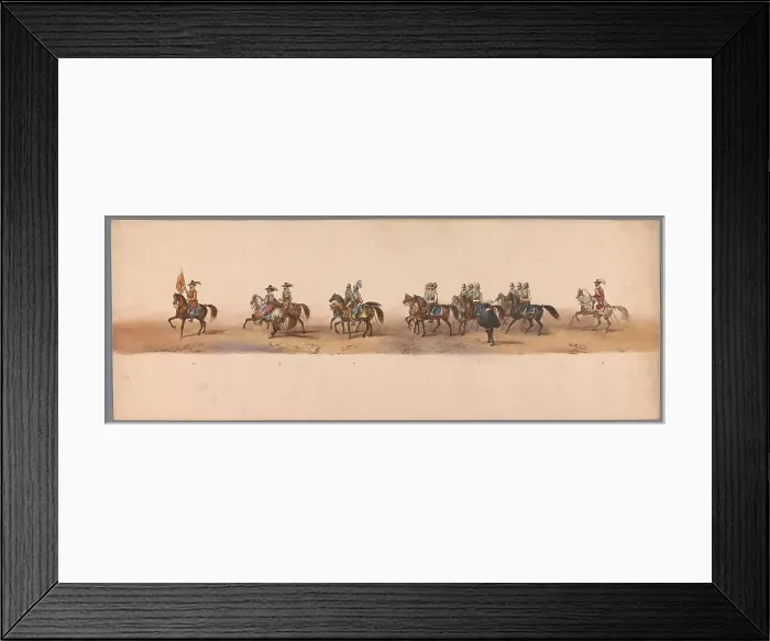 Framed Print : Historical parade at the second centenary of the Utrecht University, 1836 (plate 2), 1837. Creator: Victor Adam Framed Print : Historical parade at the second centenary of the Utrecht University, 1836 (plate 2), 1837. Creator: Victor Adam