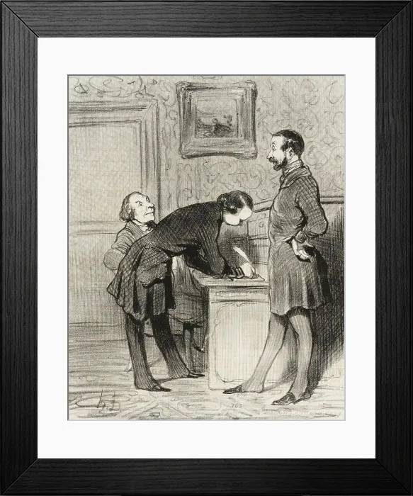Framed Print : C'est bien parce que c'est votre ami... 1845. Creator: Honore Daumier Framed Print : C'est bien parce que c'est votre ami... 1845. Creator: Honore Daumier