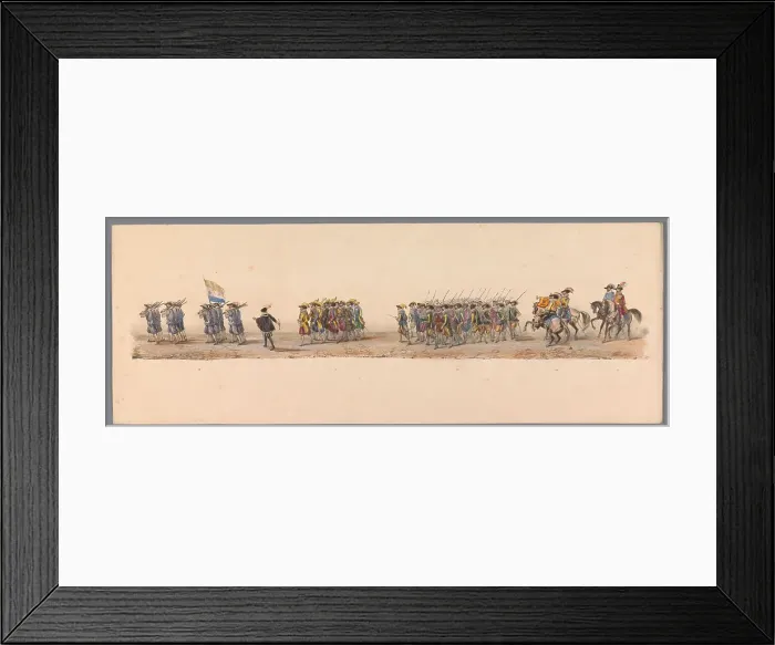 Framed Print : Historical parade at the second centenary of the Utrecht University, 1836 (plate 4), 1837. Creator: Victor Adam Framed Print : Historical parade at the second centenary of the Utrecht University, 1836 (plate 4), 1837. Creator: Victor Adam