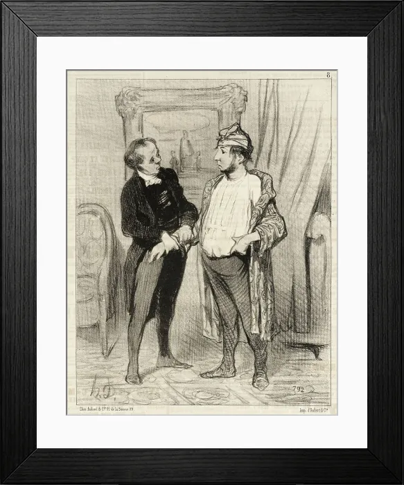 Framed Print : Mon cher je t'assure que je te... 1845. Creator: Honore Daumier Framed Print : Mon cher je t'assure que je te... 1845. Creator: Honore Daumier
