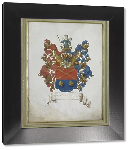 The coat of arms of Susanna van Collen (1692-1745), wife of Jacob Feitama, 1725-1774. Creator: Anon