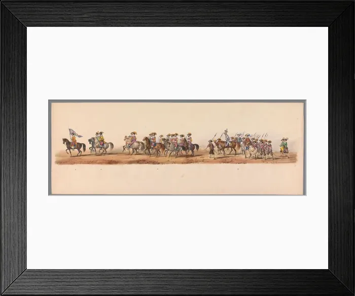 Framed Print : Historical parade at the second centenary of the Utrecht University, 1836 (plate 5), 1837. Creator: Victor Adam Framed Print : Historical parade at the second centenary of the Utrecht University, 1836 (plate 5), 1837. Creator: Victor Adam
