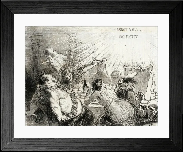 Framed Print : Le Festin de Baltazar-Véron, 1850. Creator: Honore Daumier Framed Print : Le Festin de Baltazar-Véron, 1850. Creator: Honore Daumier