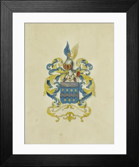 Framed Print : The coat of arms of the Citters family, c. 1777. Creator: Anon Framed Print : The coat of arms of the Citters family, c. 1777. Creator: Anon