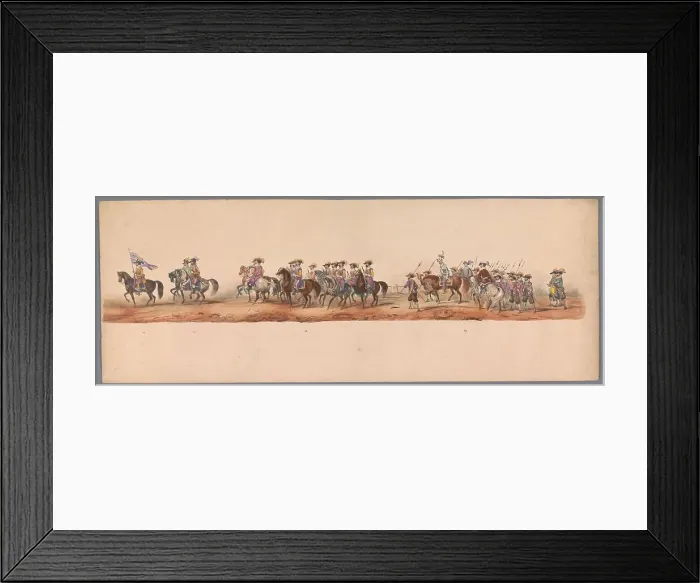 Framed Print : Historical parade at the second centenary of the Utrecht University, 1836 (plate 5), 1837. Creator: Victor Adam Framed Print : Historical parade at the second centenary of the Utrecht University, 1836 (plate 5), 1837. Creator: Victor Adam