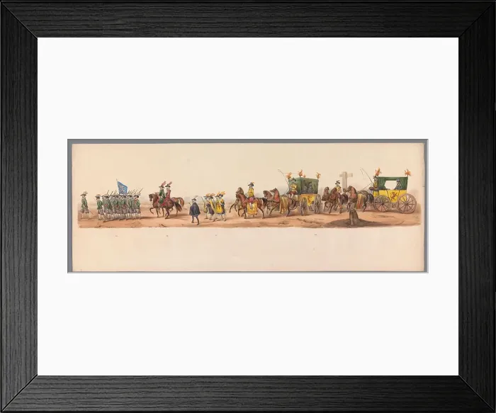 Framed Print : Historical parade at the second centenary of the Utrecht University, 1836 (plate 6), 1837. Creator: Victor Adam Framed Print : Historical parade at the second centenary of the Utrecht University, 1836 (plate 6), 1837. Creator: Victor Adam